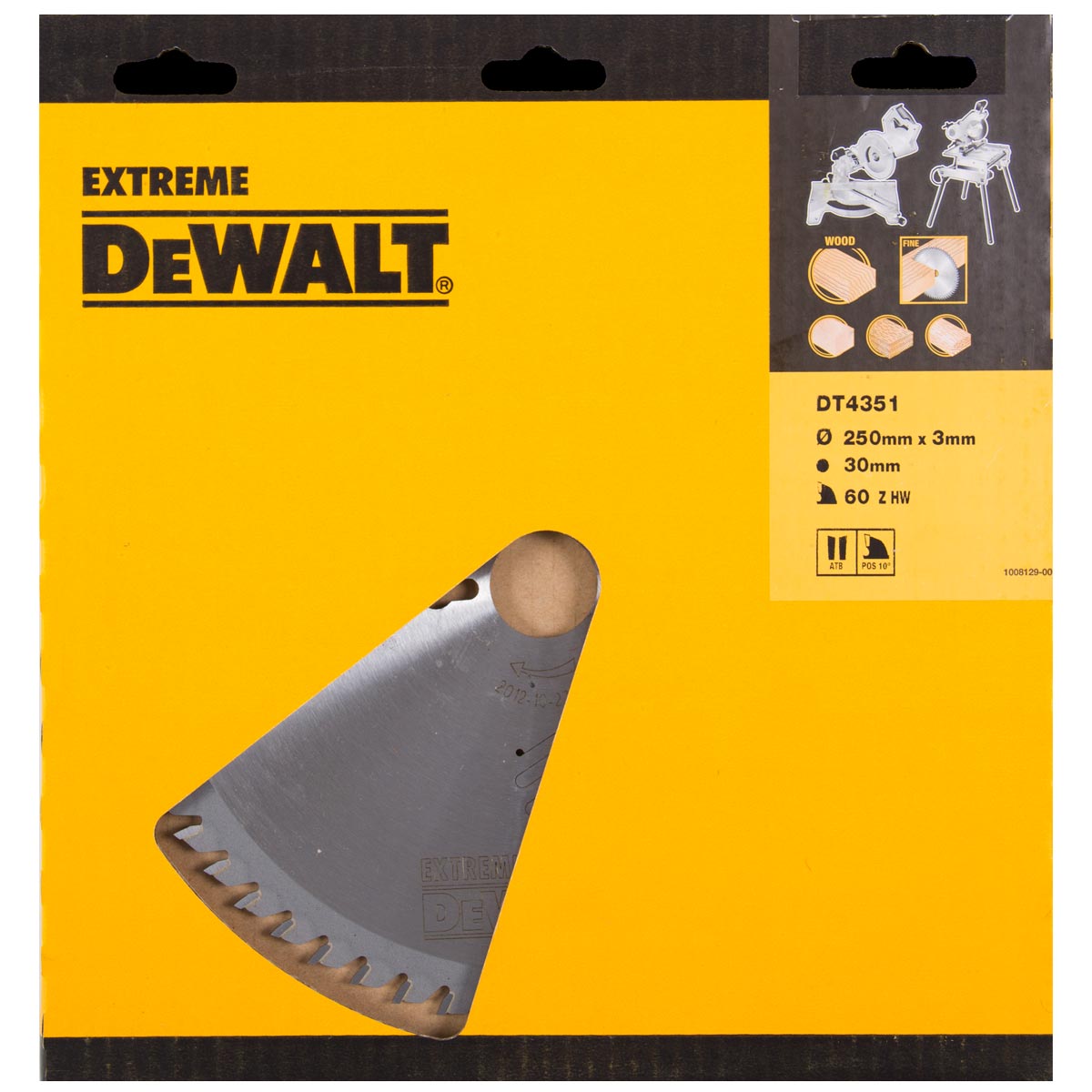 Dewalt Tarcza pilarska do pilarek stacjonarnych 250x30mm 60 zebow - DT4351 Elektriskais zāģis