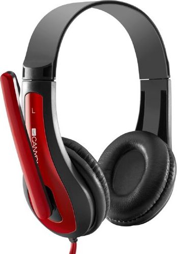 Canyon Headset HSC-1 3.5mm Klinke Mikrofon      black/red retail austiņas