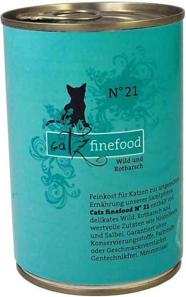 Catz Finefood N.21 Dziczyzna i Karmazyn puszka 400g 5078 (4260101762320) kaķu barība