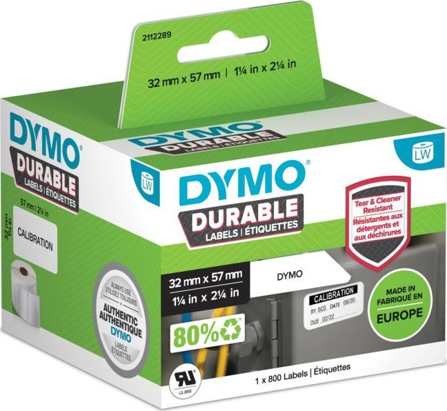 Dymo DYMO Etiketten Kunststoff weis 653255 (3026981122897)