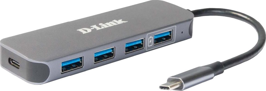 D-Link USB-C to 4-Port USB 3.0 Hub with Power Delivery DUB-2340 0790069468636 USB centrmezgli