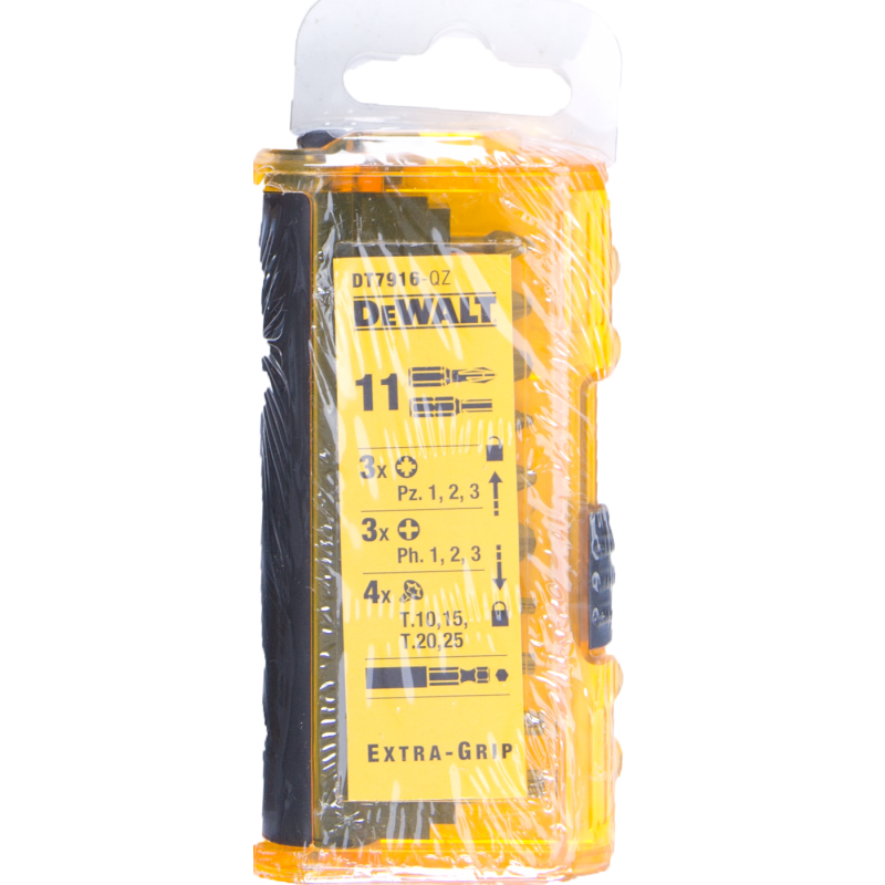 Dewalt Zestaw koncowek wkretarskich 11szt. + uchwyt magnetyczy DT7916