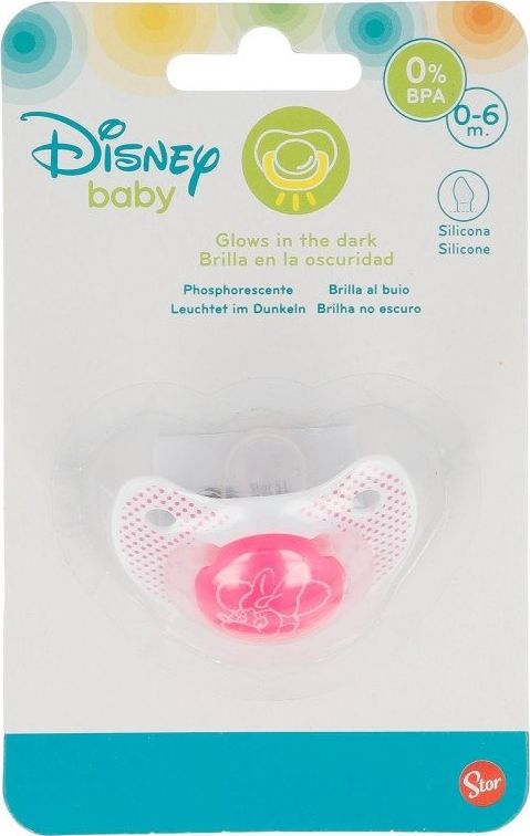 Disney Mickey Mouse - Smoczek silikonowy w anatomicznym ksztalcie 0 - 6 m (swiecacy w ciemnosci) uniwersalny 36511-uniw (8412497908004) māneklītis, knupis