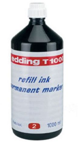 Edding Tusz do markerow permanentnych 1000ML czerwony (T1000/002/CZ ED) T1000/002/CZ ED (4004764025688)