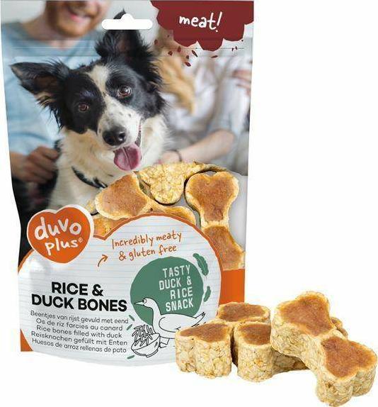 Duvo+ Duvo+ Rice Bones with Duck 140g, przysmak dla psa z kaczka 12476 (5414365358419)