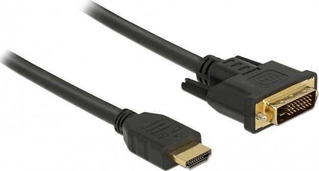 DeLOCK 85652 video cable adapter 1 m HDMI Type A (Standard) DVI Black kabelis, vads