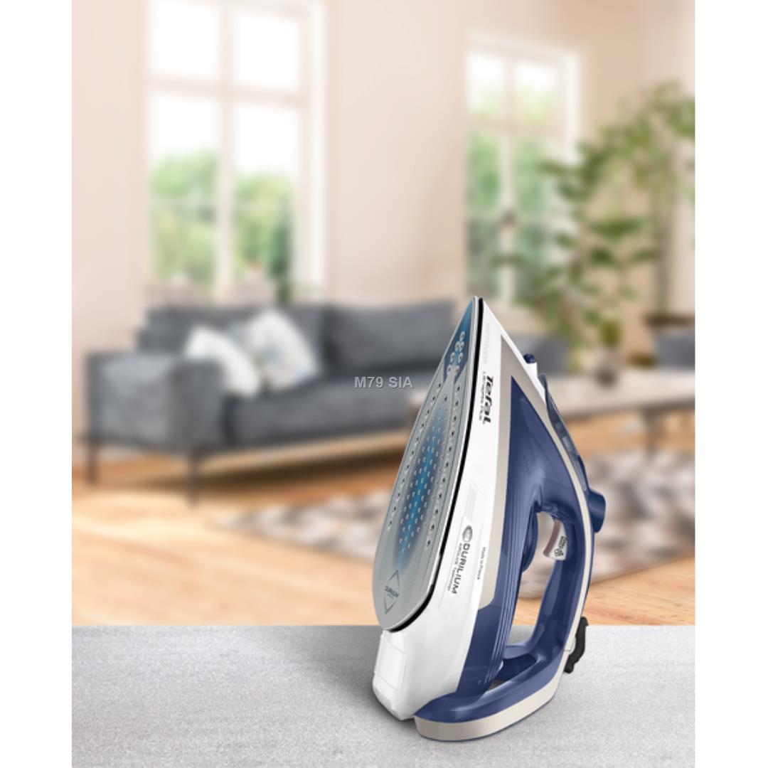 Tefal Ultimate Pure FV6812E0 iron Steam iron 2800 W Blue, Silver Gludeklis