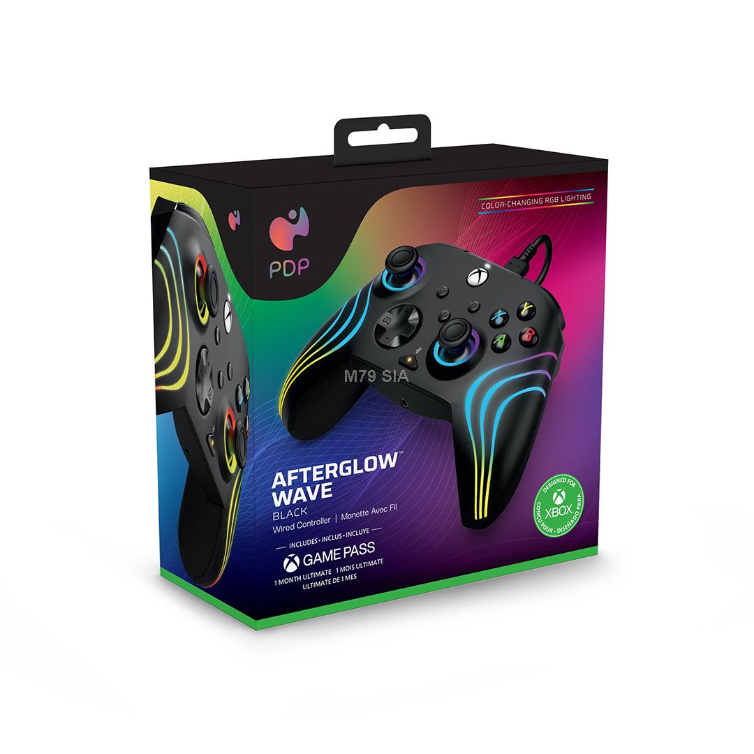 PDP Xbox Series X|S & PC Black Afterglow Wave Controller - Kontrolieris