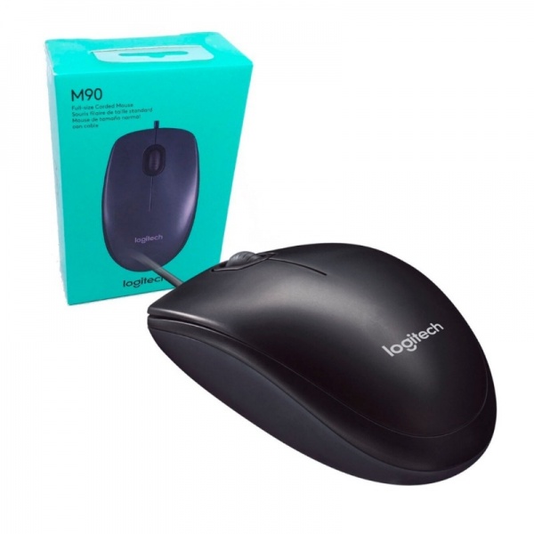 LOGI M90 corded optical Mouse grey Datora pele