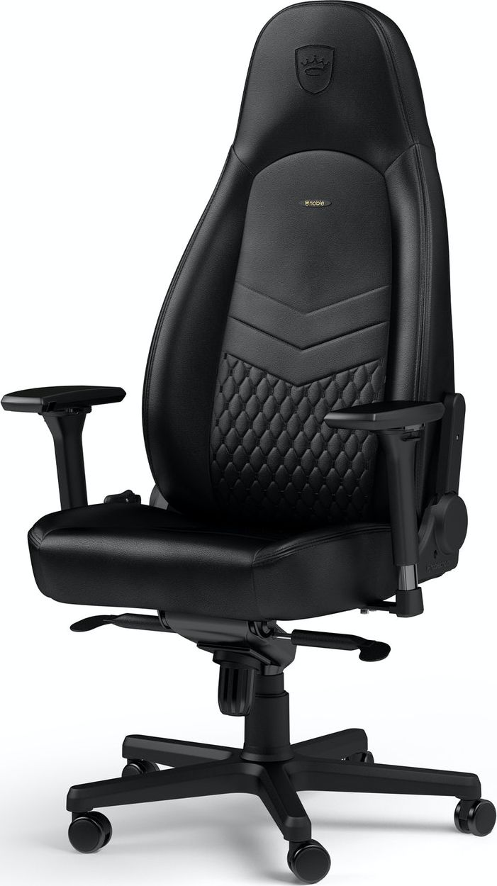 Noblechairs Leather Gaming Chair ICON Genuine  Black datorkrēsls, spēļukrēsls