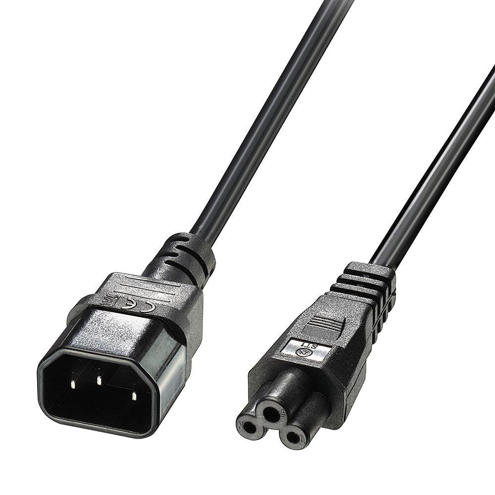 CABLE POWER IEC C14 TO IEC C5/2M 30341 LINDY 30341 (4002888303415) Barošanas kabelis