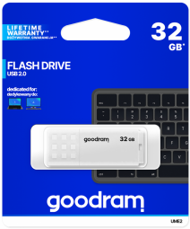 GOODRAM memory USB UME2 32GB USB 2.0 White USB Flash atmiņa