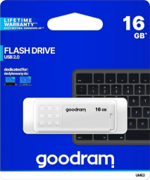 GOODRAM memory USB UME2 16GB USB 2.0 White USB Flash atmiņa