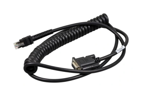 Zebra Cable RS-232, 2.8m ,coiled dB9 male connector, kabelis, vads