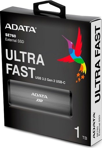 ADATA external SSD SE760 256GB black Ārējais cietais disks