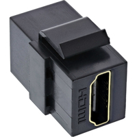 InLine HDMI Keystone Snap-In Einsatz 4K/60Hz - HDMI A Buchse/Buchse - schwarz (76202M) 4043718282326