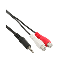 Audiokabel - RCA x 2 (W) bis Stereo Mini-Klinkenstecker (M) adapteris