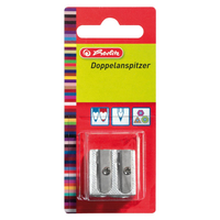 Herlitz Doppelanspitzer Metall Keilform 2 Durchmesser Blister