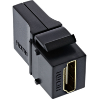 InLine HDMI Keystone Snap-In Einsatz 4K/60Hz - HDMI A Buchse/Buchse - gewinkelt (76202N) 4043718282333