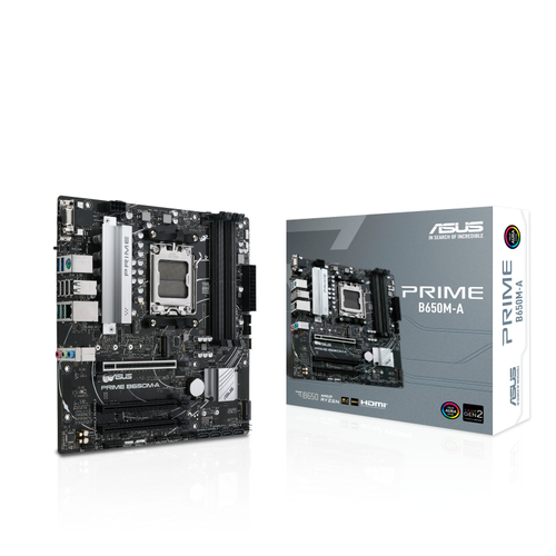 ASUS PRIME B650M-A AM5 mATX MB pamatplate, mātesplate