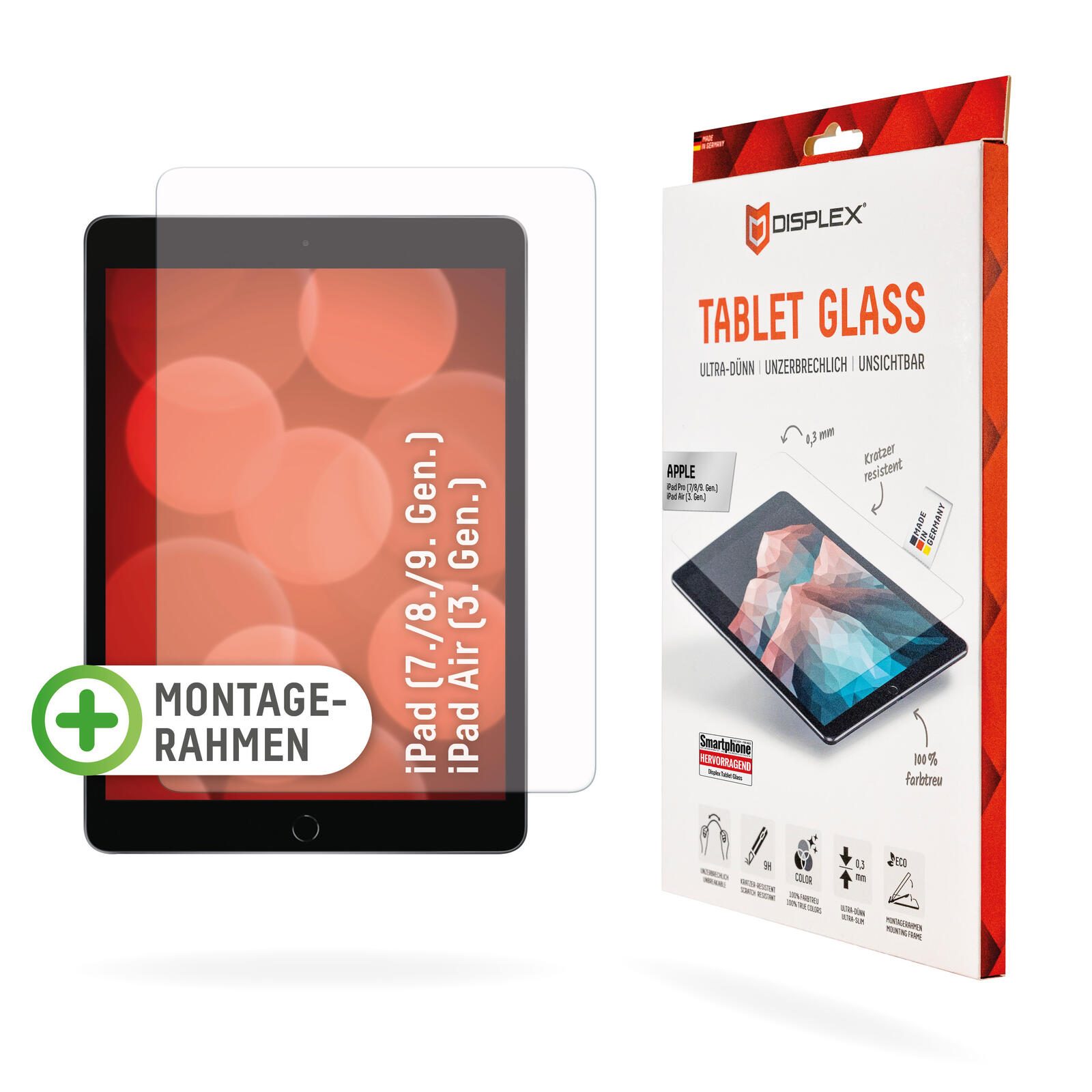 DISPLEX Tablet Panzerglas fur Apple iPad (7/8/9 Gen.) / Air (3 Gen.) 01535 (4028778115104) Planšetes aksesuāri