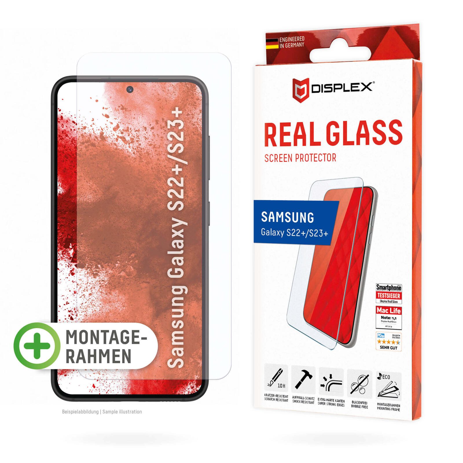 DISPLEX Panzerglas Displayschutz fur Samsung Galaxy S22+/ S23+ aksesuārs mobilajiem telefoniem