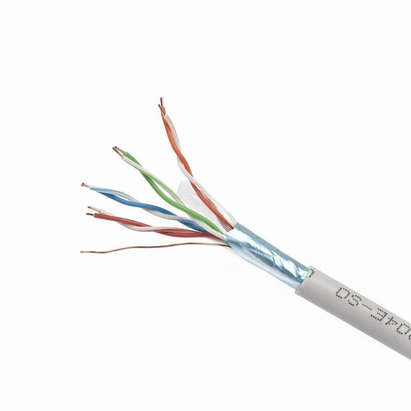 Gembird FTP solid CCA cable, cat. 5e, 100m, grey tīkla kabelis