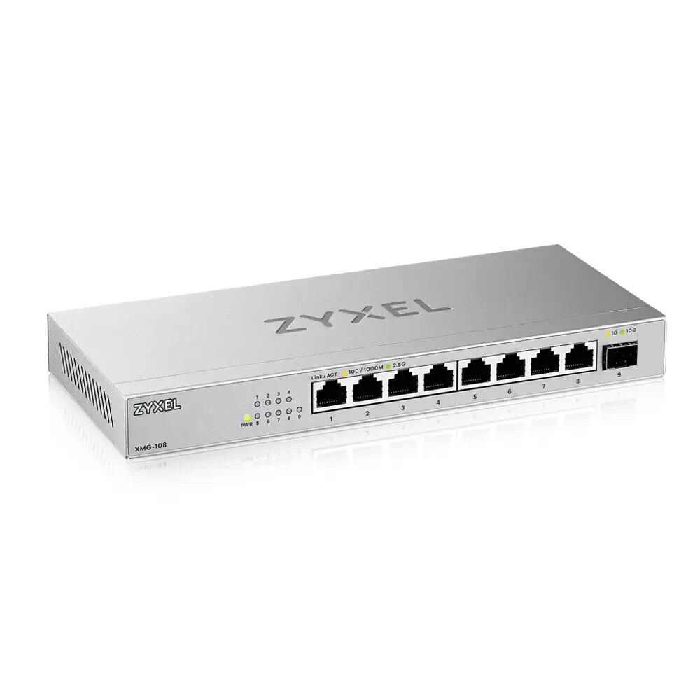 Zyxel XMG-108 8 Port 10/2,5G MultiGig Switch unmanaged komutators