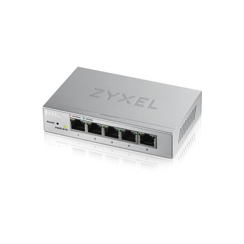 Zyxel GS1200-5 Managed Gigabit Ethernet (10/100/1000) Silver komutators