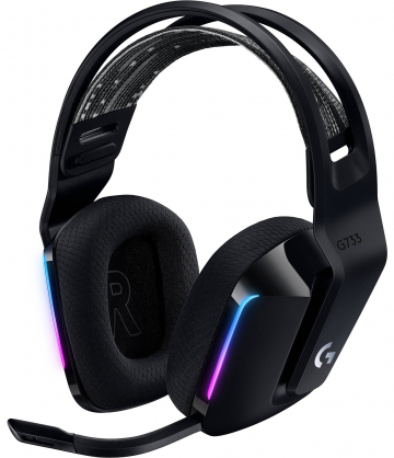 LOGITECH G733 LIGHTSPEED Wireless RGB Gaming Headset - BLACK - 2.4GHZ - EMEA austiņas