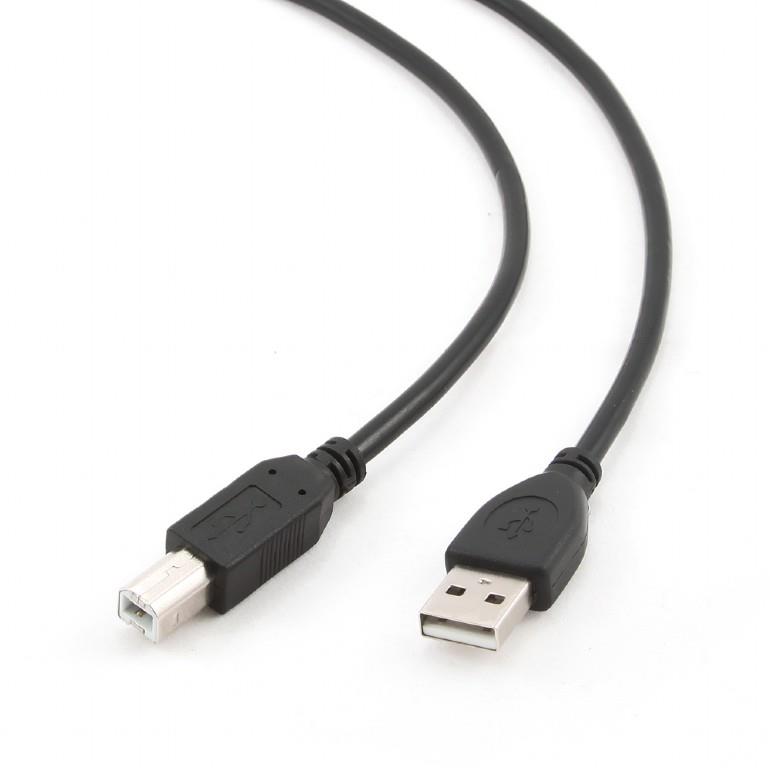 Gembird USB 2.0 A- B 3m cable black color USB kabelis