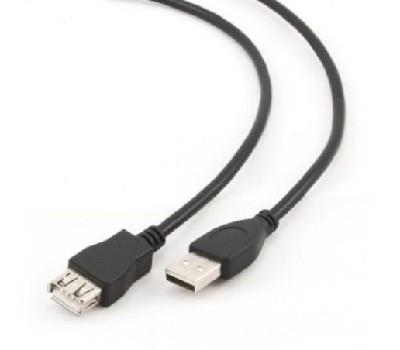 Gembird USB 2.0 AM-AF 3m cable black USB kabelis