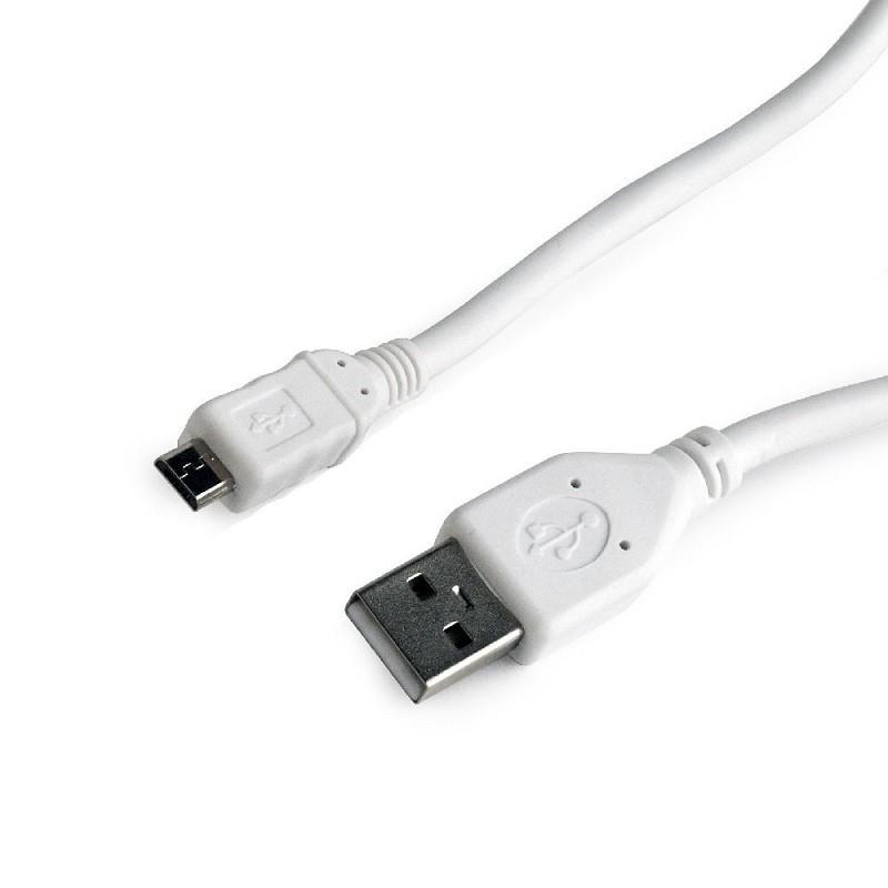 Gembird micro USB 2.0 cable AM-MBM5P 0.5m, white USB kabelis
