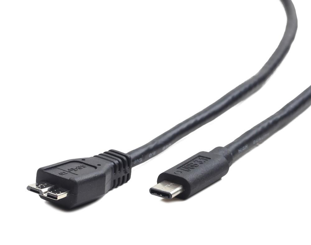 Gembird USB 3.0 cable to type-C (BM/CM), 1m, black USB kabelis