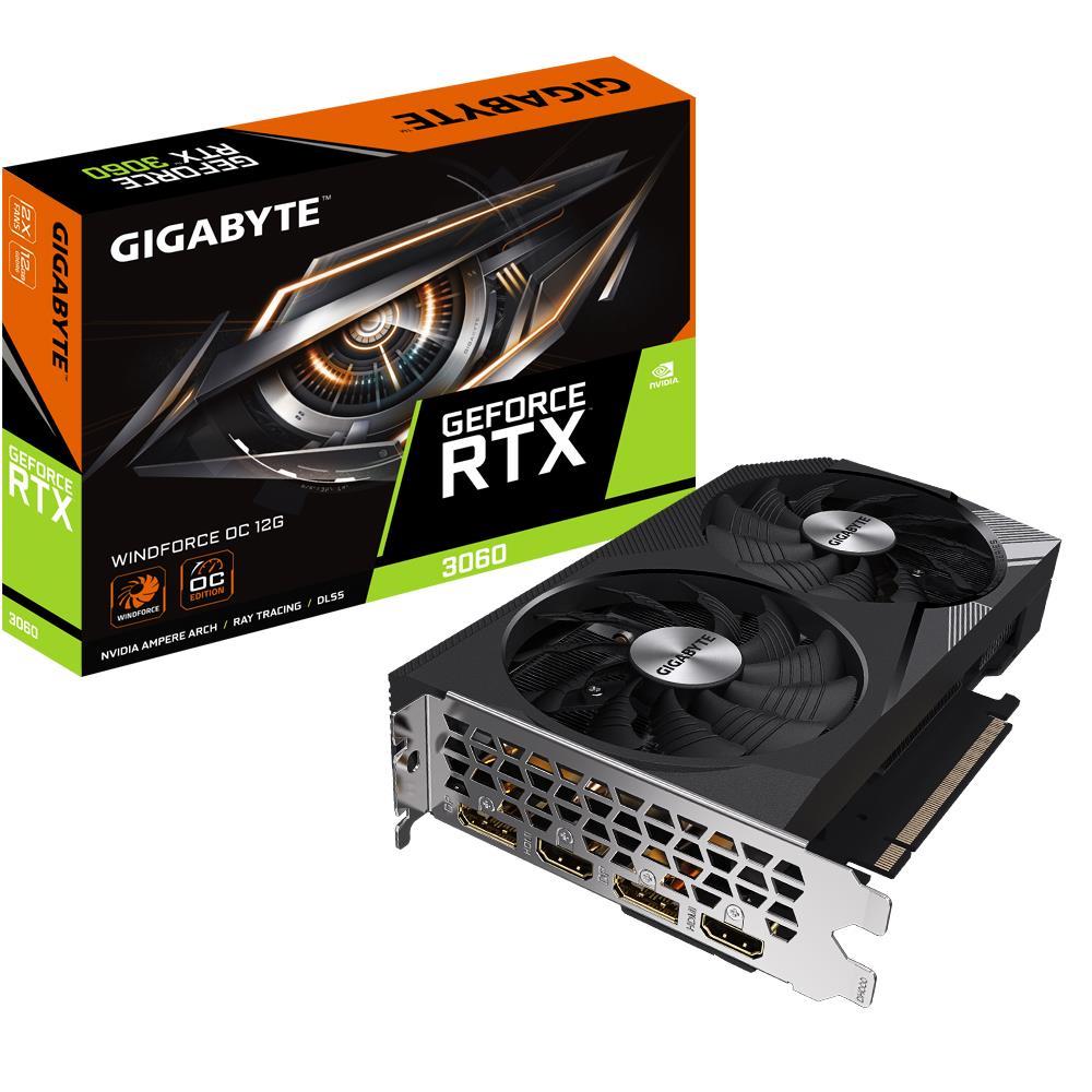 GIGABYTE GeForce RTX3060 Windforce OC 2.0 12GB video karte