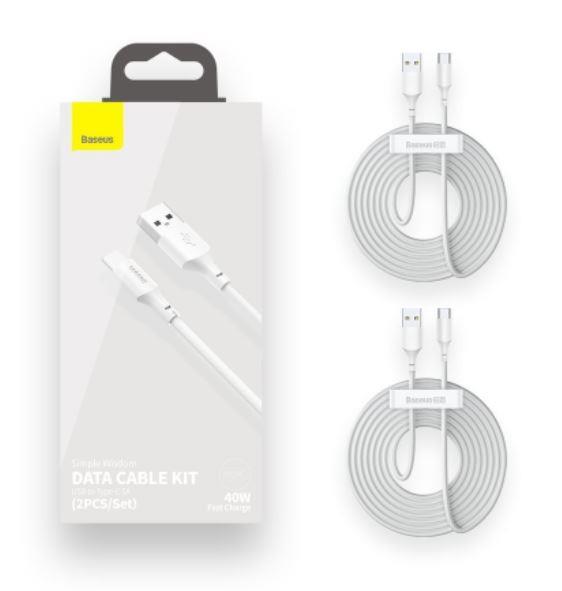 Baseus USB-A - USB-C USB cable 1.5 m White (TZCATZJ-02) USB kabelis