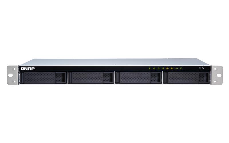 QNAP TS-431XeU NAS Rack (1U) Eingebauter Ethernet-Anschluss black, Edelstah...