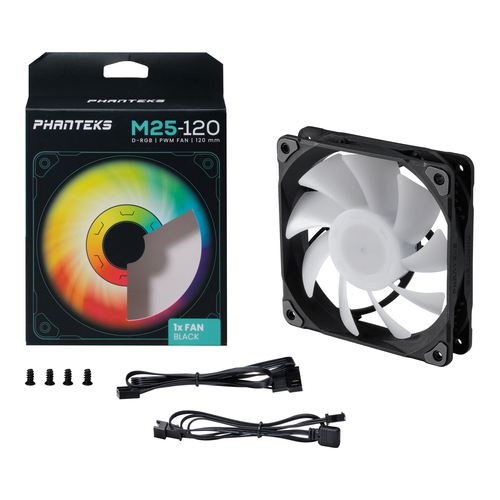 PHANTEKS M25 PWM D-RGB fan - 120mm, black ventilators