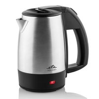 ETA Kettle ETA618890010 Holiday Electric, 1000 W, 0.5 L, Stainless steel, Black/Stainless steel Elektriskā Tējkanna