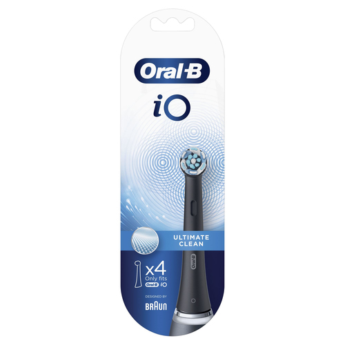 Oral-B iO Ultimate Clean 80335628 toothbrush head 4 pc(s) Black mutes higiēnai