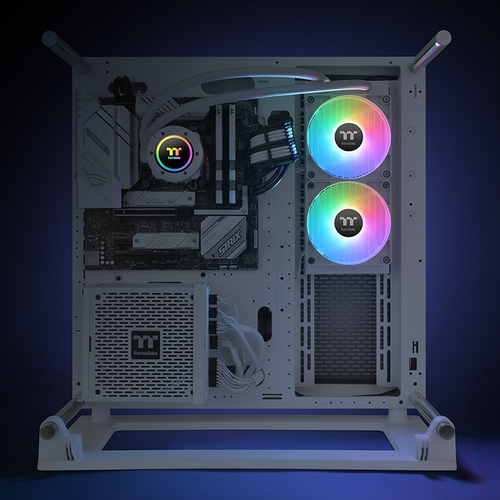 Thermaltake TH240 V2 ARGB Sync CPU Liquid Cooler Snow Edition ventilators