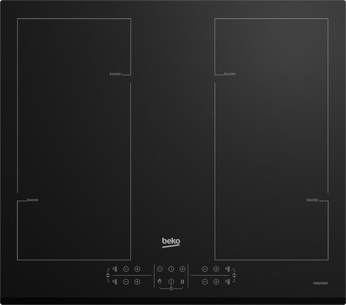 Beko HII64206F2MT Black Built-in 58 cm Zone induction hob 4 zone(s) plīts virsma