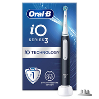 Oral-B iO 3 Matte Adult Vibrating toothbrush Black, White 8006540730898 mutes higiēnai