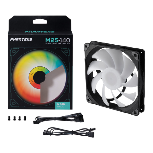 PHANTEKS M25 PWM D-RGB Lufter, 3er Pack - 140mm, schwarz ventilators