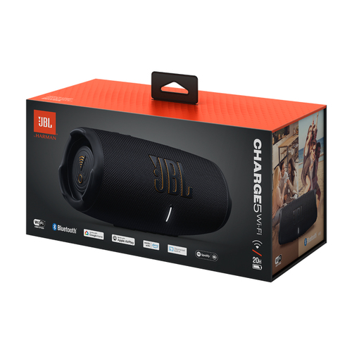 JBL Charge 5 Wi-Fi, black pārnēsājamais skaļrunis