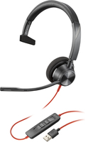 HP Poly Blackwire 3310 USB-A Headset austiņas