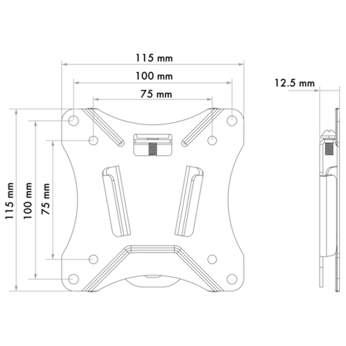 Schwaiger WAH 13"-29"  1TFT          Max.25KG         schwar TV stiprinājums