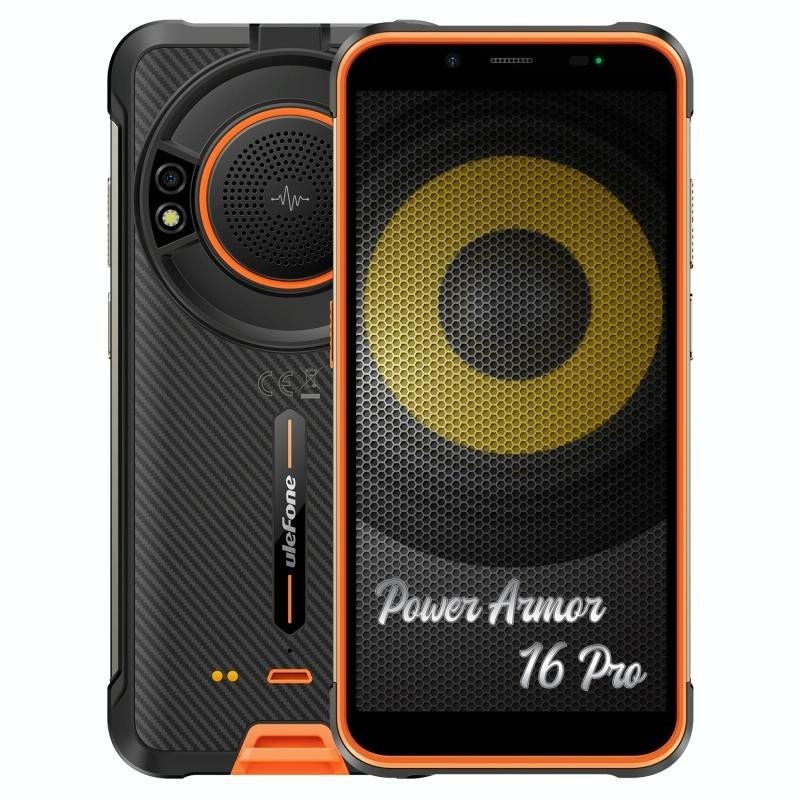 Ulefone Power Armor 16 Pro 4G 4GB/64GB Orange Mobilais Telefons