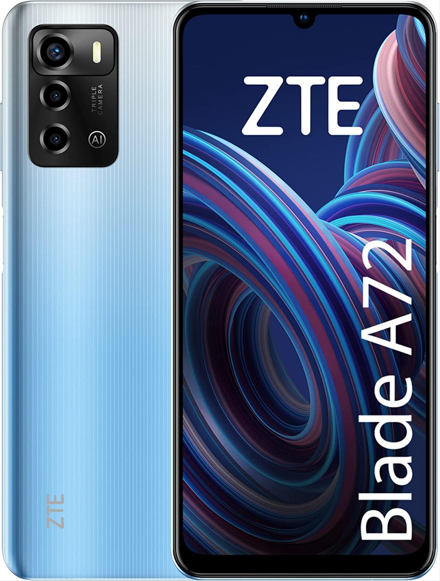 ZTE BLADE A72 3+64GB DS 4G SKYLINE BLUE OEM Mobilais Telefons