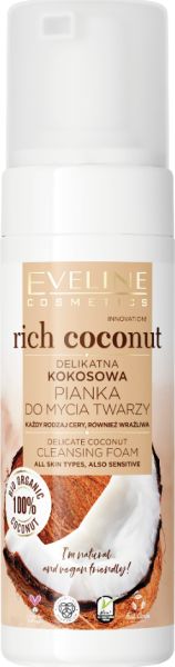 Eveline  Pianka do mycia twarzy Kokosowa 150 ml 0826877 (5903416026877) kosmētikas noņēmējs